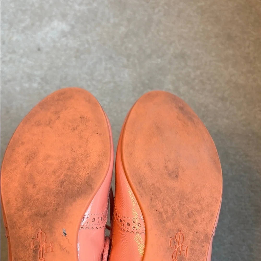 🕊️ Cole Haan Orange patent leather Oxford